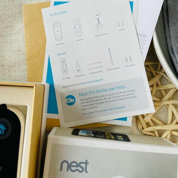 BNIB Nest Hello Video Doorbell (Wired) Camera + Security + Silicone Cover (Snow) - Picture 6 of 16